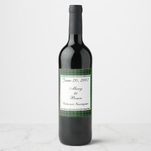 Kennedy Scottish Wedding Wine Label