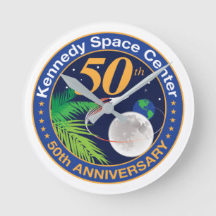 Kennedy Space Centre (50th Anniversary) Round Clock