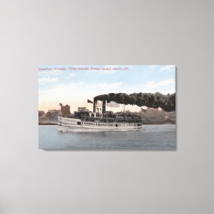 Kennedy Steamboat Leaving for Bremerton Canvas Print