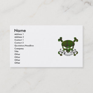Kennedy Tartan Skull Business Card