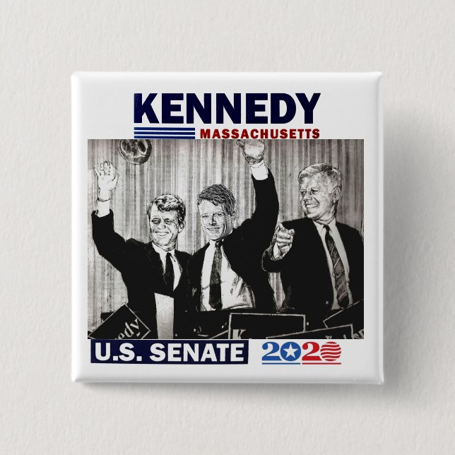 Kennedy U.S. Senate 2020 15 Cm Square Badge (Front)