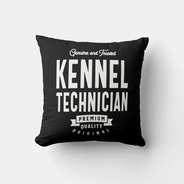 Kennel Technician Job Title Gift Cushion (Front)