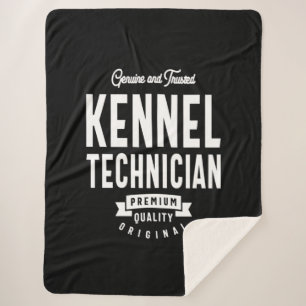 Kennel Technician Job Title Gift Sherpa Blanket