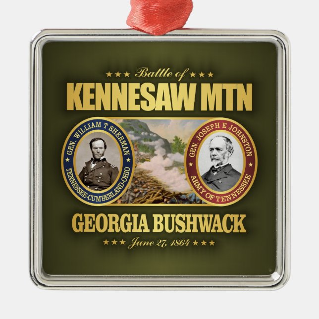 Kennesaw Mountain (FH2)  Metal Tree Decoration (Front)