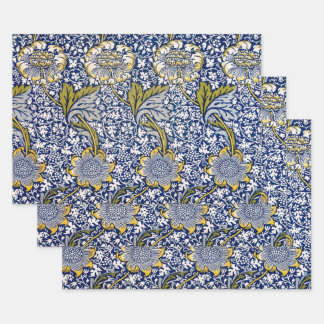 Kennet by William Morris, Vintage Textile Art Wrapping Paper Sheet