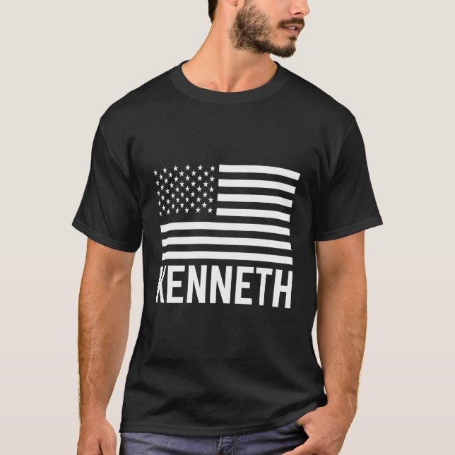 Kenneth Name Forename Personalised Usa T-Shirt (Front)