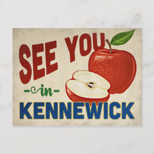 Kennewick Washington Apple - Vintage Travel Postcard