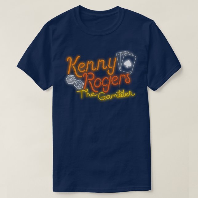 Kenny Rogers The Gambler Neon T-Shirt (Design Front)