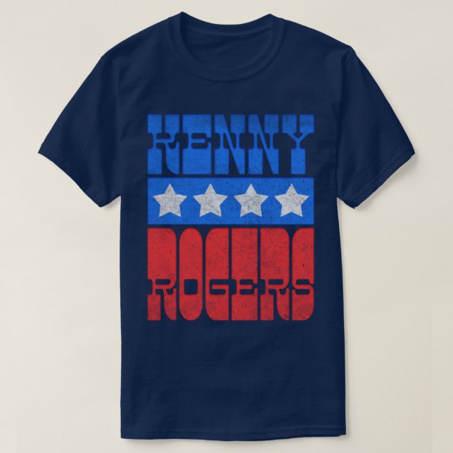 Kenny Rogers VintageStyle Lover Design T-Shirt (Design Front)