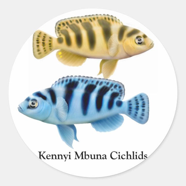 Kennyi African Rift Lake Cichlids Sticker (Front)