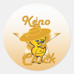 Keno Chick #10 Classic Round Sticker