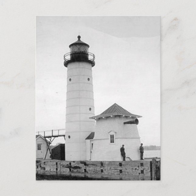 Kenosha North Pier Lighthouse Postcard (Front)