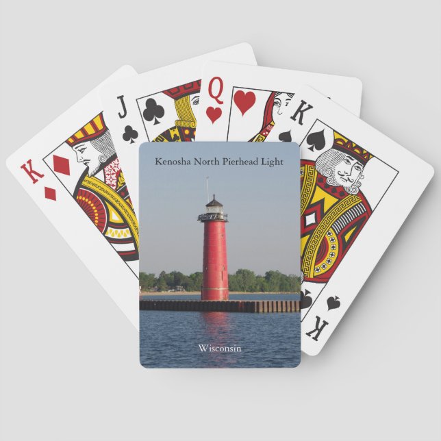 Kenosha North Pierhead Light playing cards (Back)