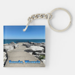 Kenosha, Wisconsin on Lake Michigan Key Ring