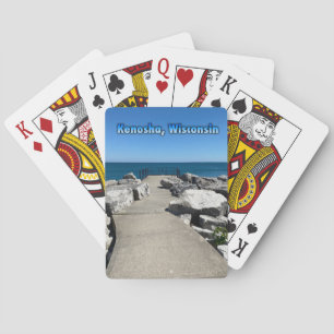 Kenosha, Wisconsin on Lake Michigan Playing Cards