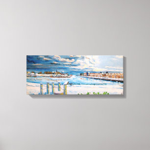Kenosha Wisconsin Winter Harbour Canvas Print