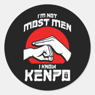 Kenpo Aggressive Self Defence Karate Martial Arts  Classic Round Sticker