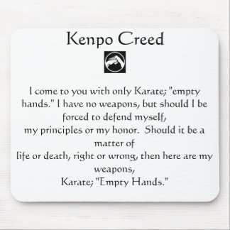 Kenpo Creed Mouse Mat
