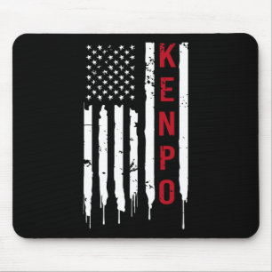 Kenpo Karate American Flag For Women Men  Mouse Mat