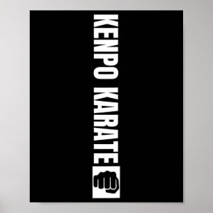 Kenpo Karate Coach Vintage Distressed American Ken Poster