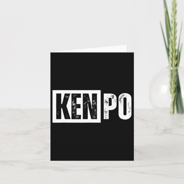 Kenpo Karate Distressed  Card (Front)