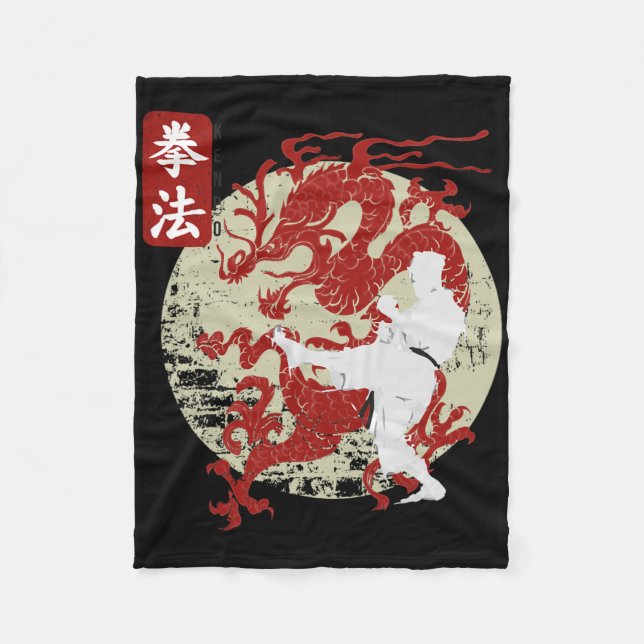 Kenpo Karate Dragon Symbol  Fleece Blanket (Front)