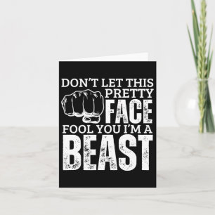 Kenpo Karate Girl I'm A Beast Funny Women American Card