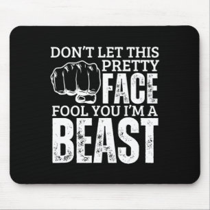 Kenpo Karate Girl I'm A Beast Funny Women American Mouse Mat
