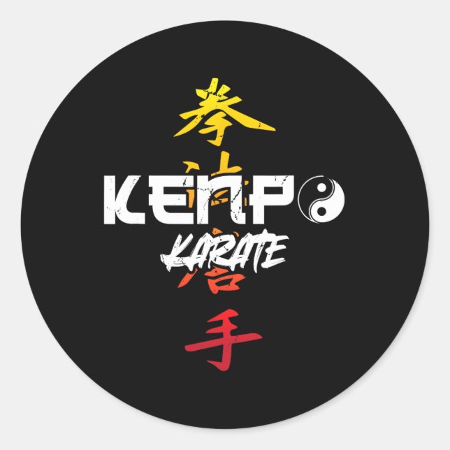 Kenpo Karate Karate  Classic Round Sticker (Front)