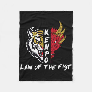Kenpo Karate Law Of The Fist Funny Saying Martial Fleece Blanket