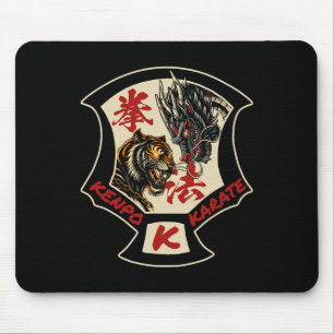 Kenpo Karate Martial Art Self Defence Tiger Dragon Mouse Mat