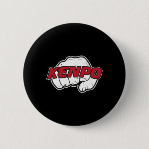 Kenpo Karate Martial Arts Self Defence Fist  6 Cm Round Badge