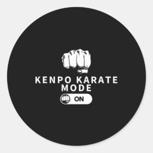 Kenpo Karate Mode On Funny American Kenpo Classic Round Sticker