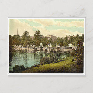 Kensington Gardens, the fountains, London, England Postcard