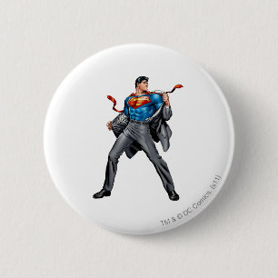 Kent changes into Superman 6 Cm Round Badge