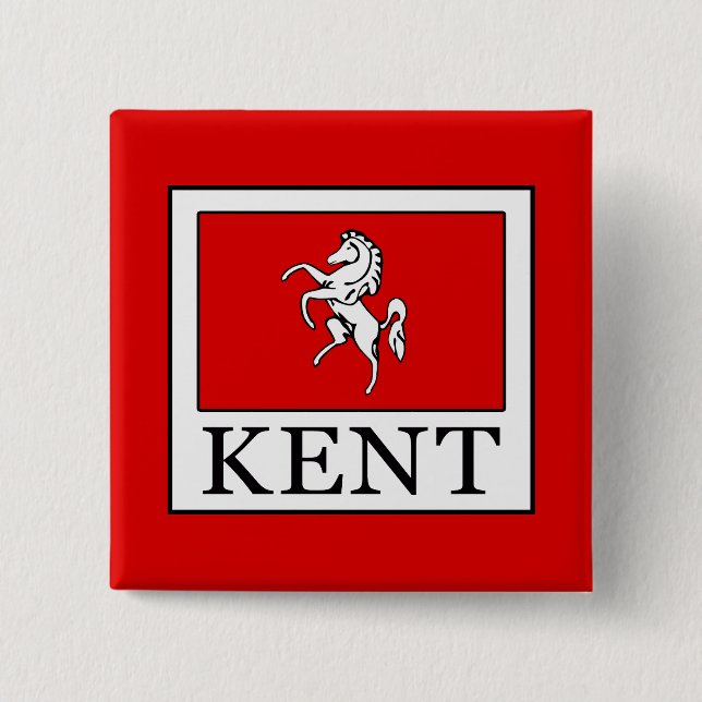 Kent County England 15 Cm Square Badge (Front)