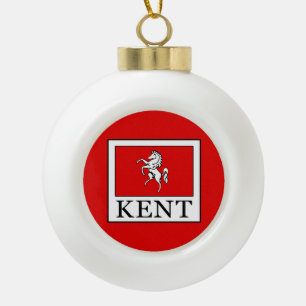 Kent County England Ceramic Ball Christmas Ornament