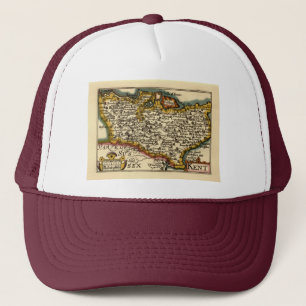 Kent County England Old Antiquarian John Speed Map Trucker Hat