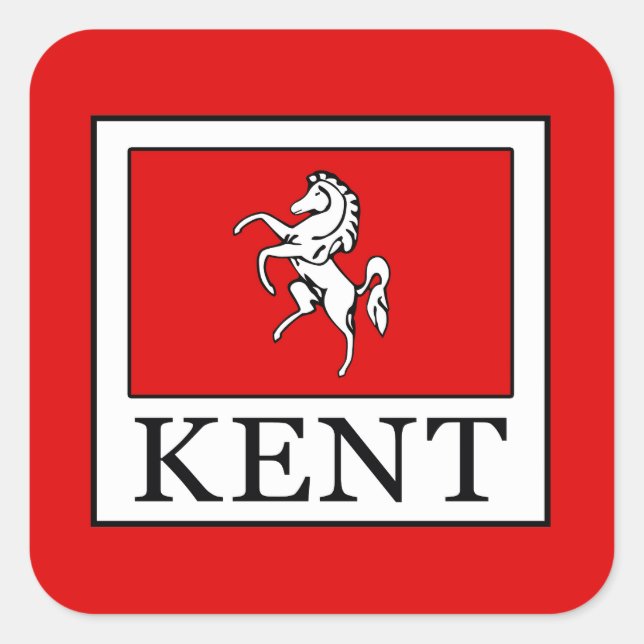 Kent County England Square Sticker (Front)