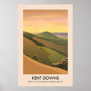 Kent Downs AONB Travel Poster