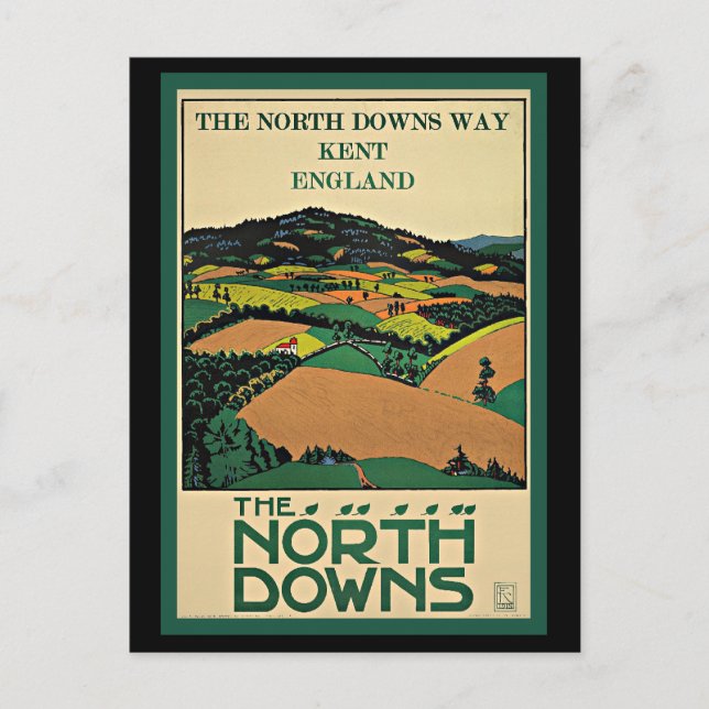 Kent, England, North Downs, Postcard (Front)