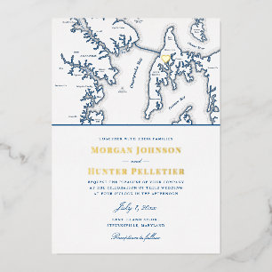 Kent Island Maryland Destination Navy and Gold