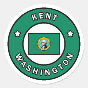 Kent Washington Classic Round Sticker