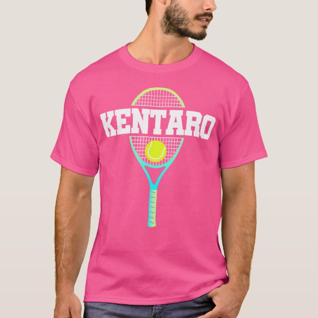 Kentaro Name Tennis Player Boys Ball And Racket Sp T-Shirt (Front)