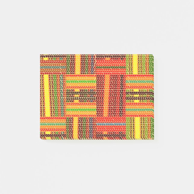 kente african print post-it notes (Front)