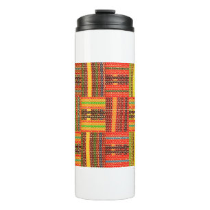 kente african print thermal tumbler