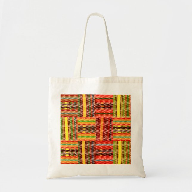 kente african print tote bag (Front)