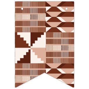 Kente Block - Clay Terracotta Bunting