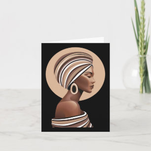 Kente Cloth Head Wrap Ethnic Beautiful African Afr Card
