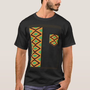 Kente Cloth Sash And Pocket Ethnic Pride Kente Afr T-Shirt